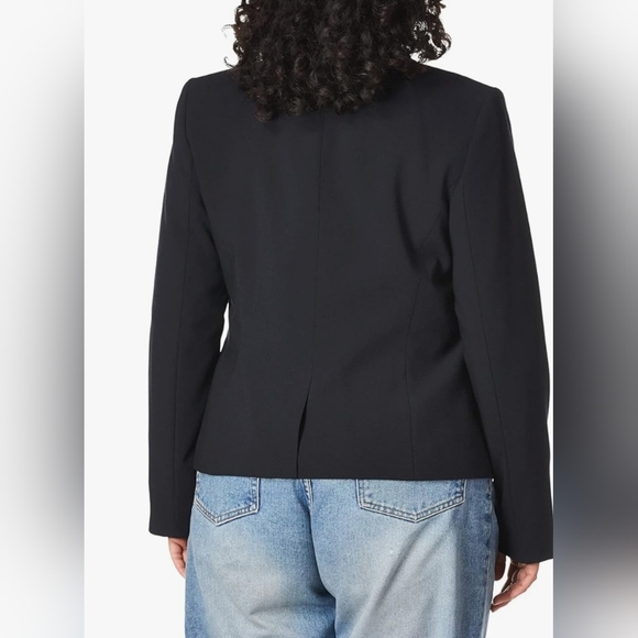Calvin Klein Women's Black 2 Button Lux Blazer Lined Size 14W - Picture 6 of 12